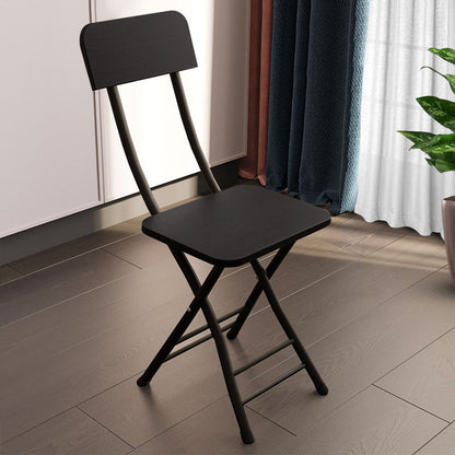 SOGA Black Foldable Chair Space Saving Lightweight Portable Stylish Seat Home Decor Set of 2 • LUZ-ChairAS711