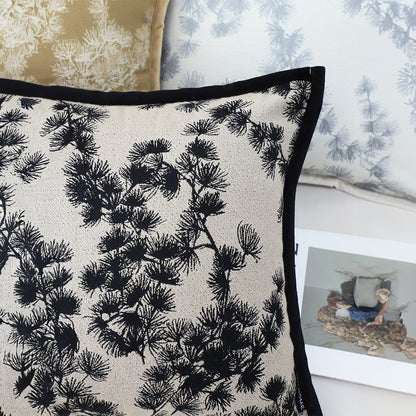SOGA 2X 45cm Throw Pillow Black and White Wide Border Square Pillow Stylish Decorative Cushion Living Room • LUZ-FrenchCushion304X2