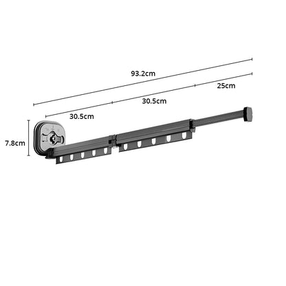SOGA 93.2cm Wall-Mounted Clothing Dry Rack Retractable Space-Saving Foldable Hanger • LUZ-BSXPGKQ04