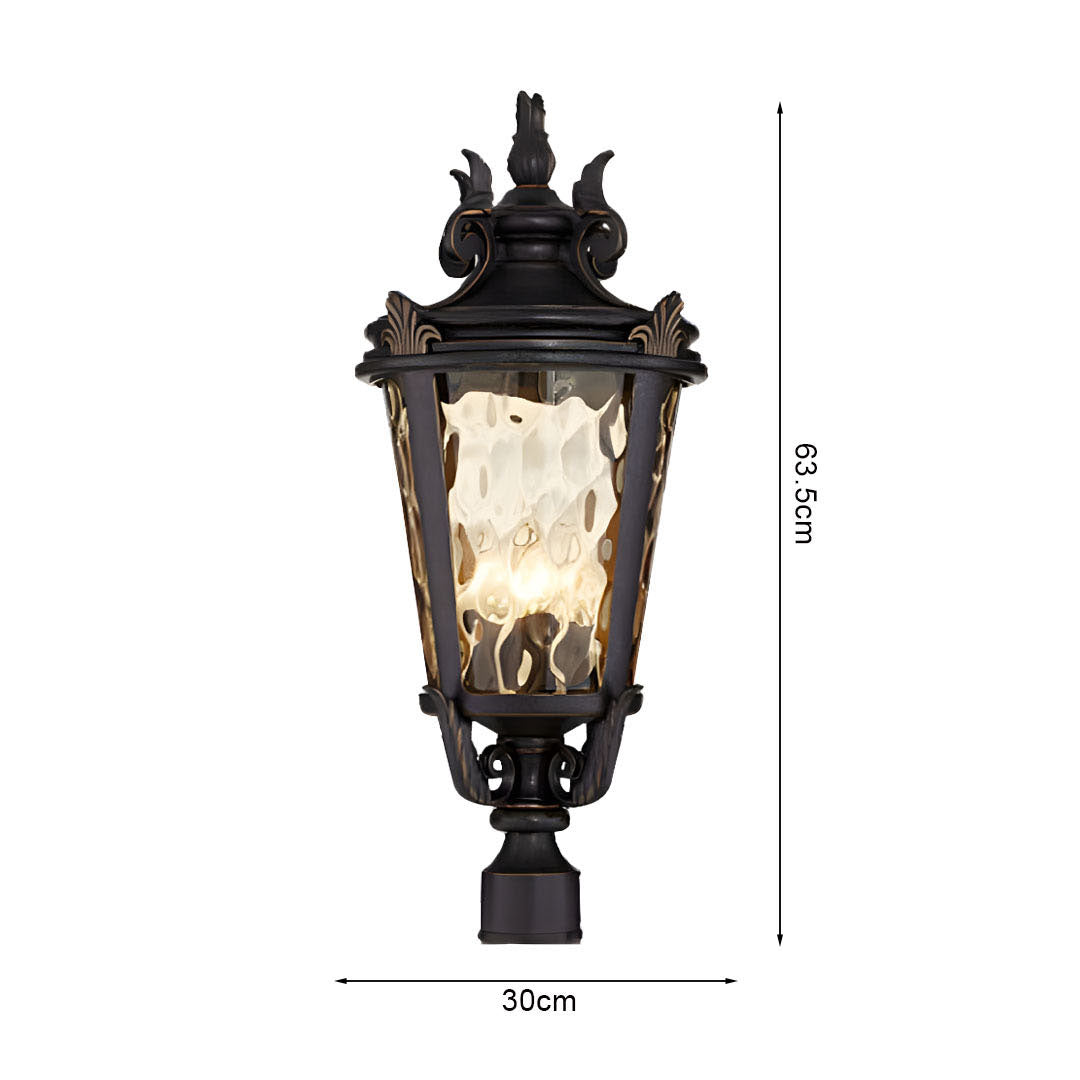 Vintage Lantern 4X 63.5cm Outdoor Post Lantern Light Classic Charm Elegant Patio Antique Inspired Outdoor Lighting • LUZ-Lamp584StandMedX4