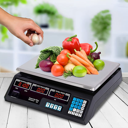 SOGA 2x Digital Commercial Kitchen Scales Shop Electronic Weight Scale Food 40kg/5g • LUZ-Scale40KGX2