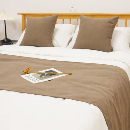 SOGA 1.5m Bed Light Brown Vintage Scarf Runner Bedding Tail Pad Flag For Home Hotel Set of 3 • LUZ-BedFlagS72