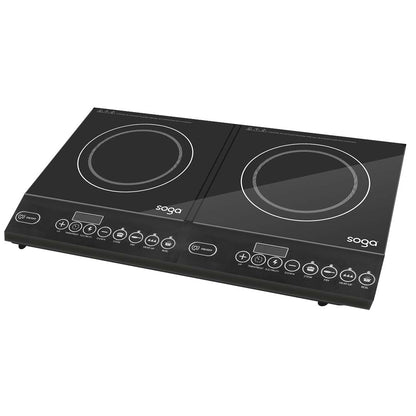 SOGA 2X Cooktop Portable Induction LED Electric Double Duo Hot Plate Burners Cooktop Stove • LUZ-ElectricCooktopDoubleX2