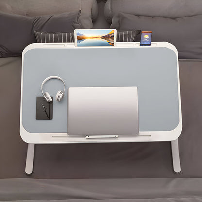 SOGA 70X45cm Grey Small Laptop Bed Portable Foldable Study Table Adjustable • LUZ-BedTableA13