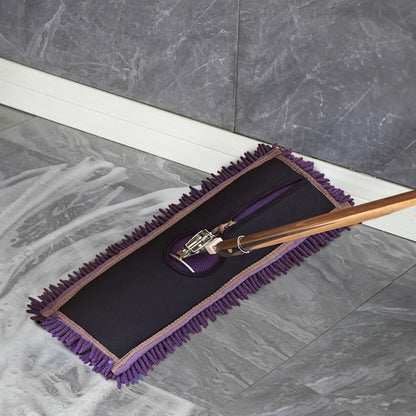 SOGA 90cm Purple Microfiber Flat Mop Floor Cleaning Pads Rotating Dust Remover • LUZ-MopCof90