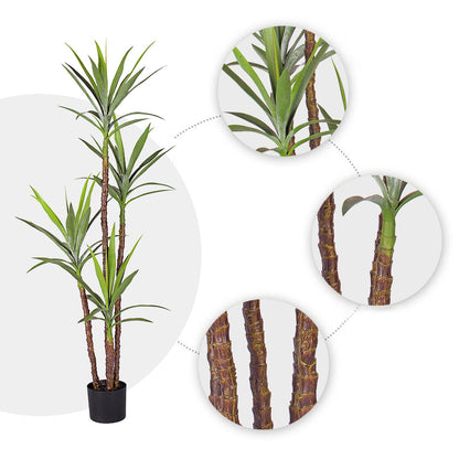 SOGA 4X 180cm Artificial Natural Green Dracaena Yucca Tree Fake Tropical Indoor Plant Home Office Decor • LUZ-APlantJL1804X4