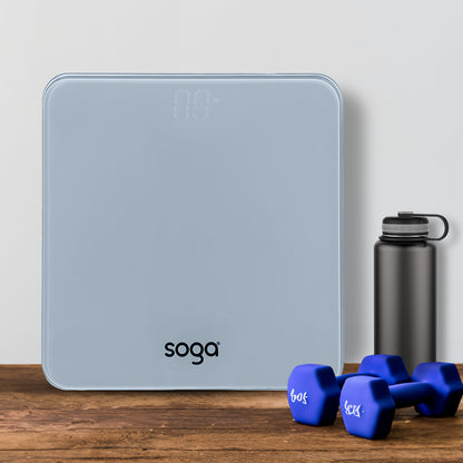 SOGA 180kg Digital Fitness Weight Bathroom Gym Body Glass LCD Electronic Scales White • LUZ-BodyWeightScaleWhite