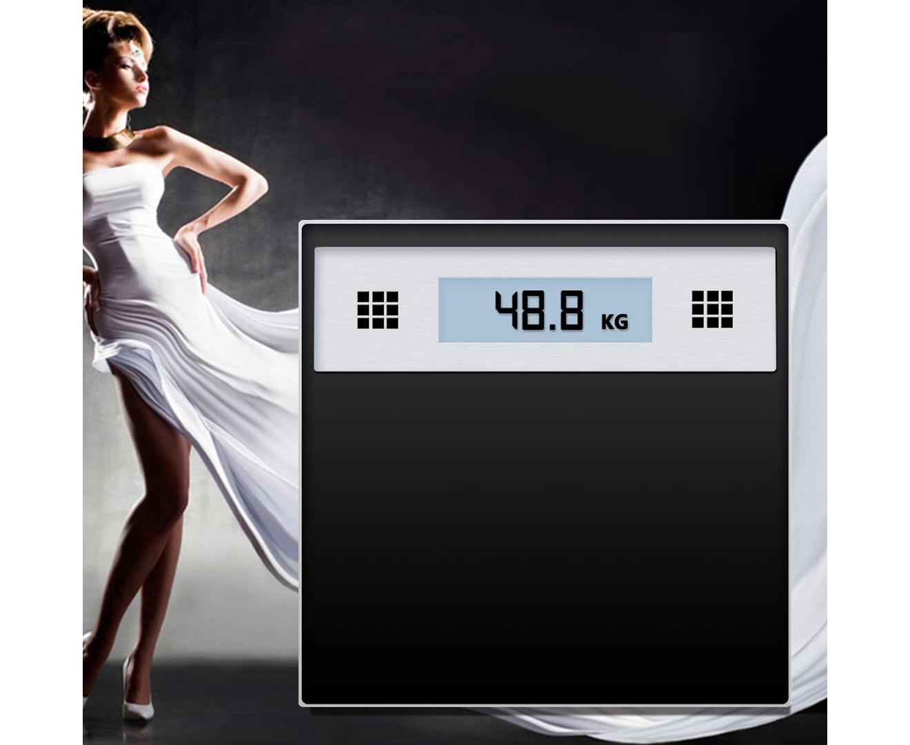 SOGA 2X 180kg Electronic Talking Scale Weight Fitness Glass Bathroom Scale LCD Display Stainless • LUZ-TalkingScaleStainlessX2