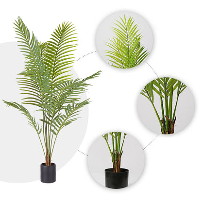 SOGA 180cm Green Artificial Indoor Rogue Areca Palm Tree Fake Tropical Plant Home Office Decor • LUZ-APlant1806