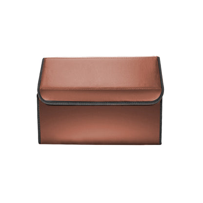 SOGA Leather Car Boot Collapsible Foldable Trunk Cargo Organizer Portable Storage Box Coffee Medium • LUZ-StorageCOFMed