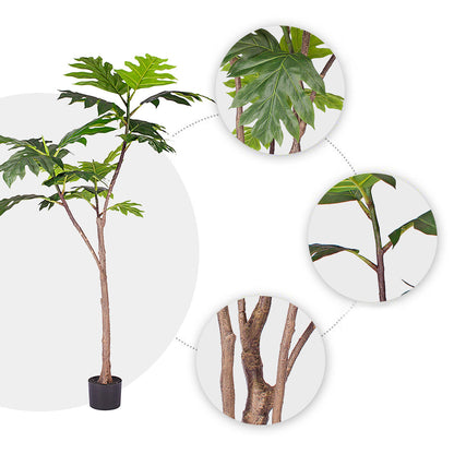 SOGA 4X 150cm Artificial Natural Green Split-Leaf Philodendron Tree Fake Tropical Indoor Plant Home Office Decor • LUZ-APlantMBS15021X4