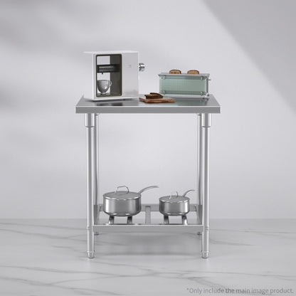 SOGA 80*70*85cm Commercial Catering Kitchen Stainless Steel Prep Work Bench • LUZ-WorkBenchSS203080CM