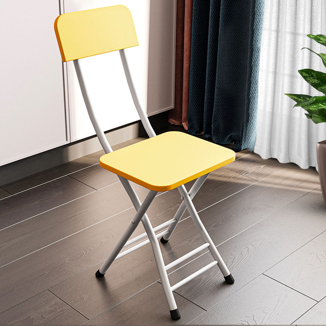 SOGA Yellow Foldable Chair Space Saving Lightweight Portable Stylish Seat Home Decor • LUZ-ChairAS715