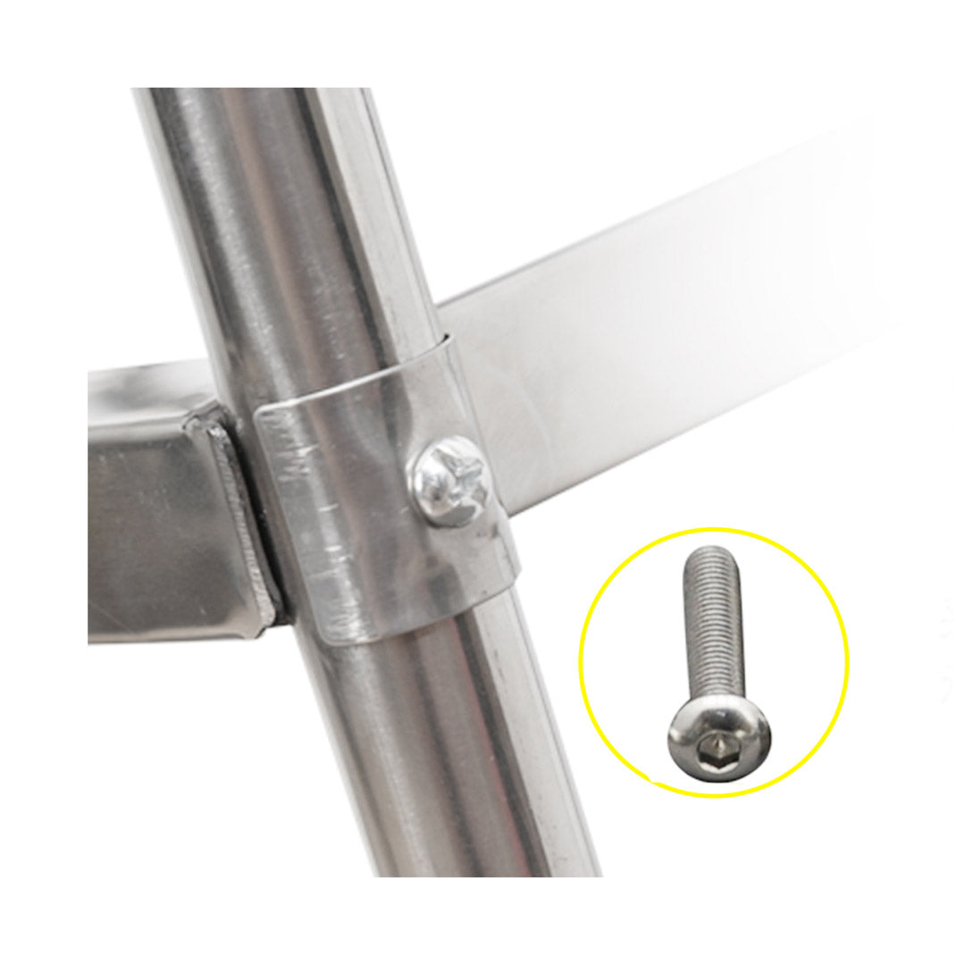 SOGA 2X 3 Tier 81x46x85cm Stainless Steel Kitchen Dinning Food Cart Trolley Utility Round Small • LUZ-FoodCart1102X2