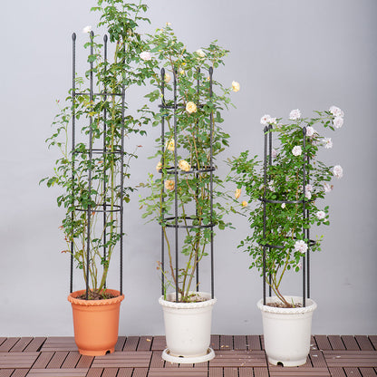 SOGA 2X 133cm 4-Bar Plant Frame Stand Trellis Vegetable Flower Herbs Outdoor Vine Support Garden Rack with Rings • LUZ-PlantTube133X2