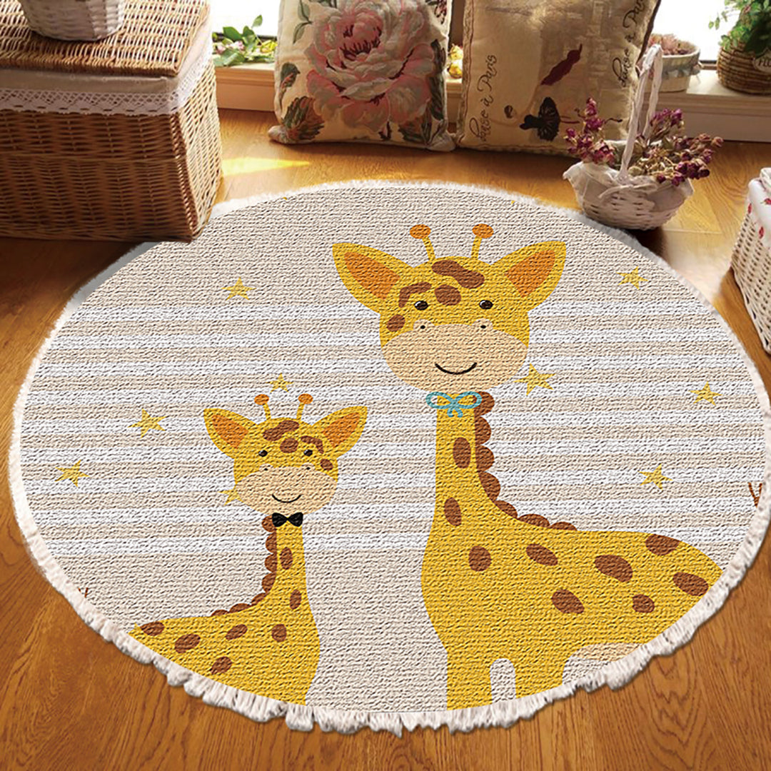 SOGA 2X 120cm Cute Cartoon Animal Non-Slip Thick and Ultra-Soft Carpet Flannel Rug • LUZ-CarpetA181X2
