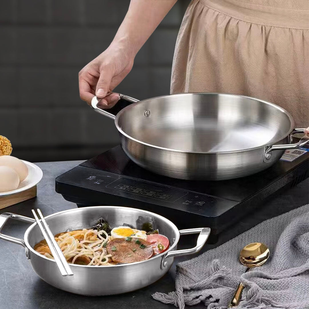 SOGA 28cm Premium Silver Seafood Dry Pot Stockpot Versatile and Durable Kitchen Essential • LUZ-VICSoupPot06