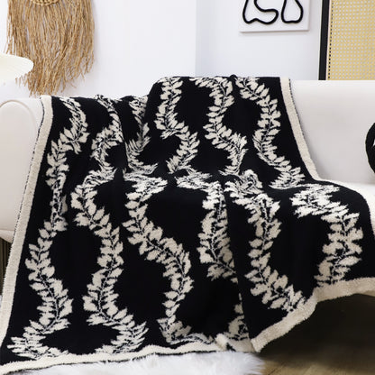 SOGA 2X 130x170cm Throw Blanket Retro Vine Pattern Casual Stylish Cozy • LUZ-Blanket932X2