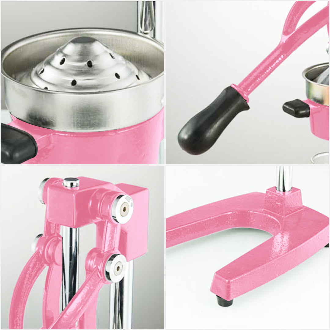 SOGA 2X Commercial Manual Juicer Hand Press Juice Extractor Squeezer Orange Citrus Pink • LUZ-JuicerManualPinkX2