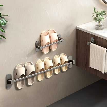 SOGA 69cm Wall-Mounted Slipper Organiser Adhesive Storage Space-Saving Wall Rack LUZ-TAN1042