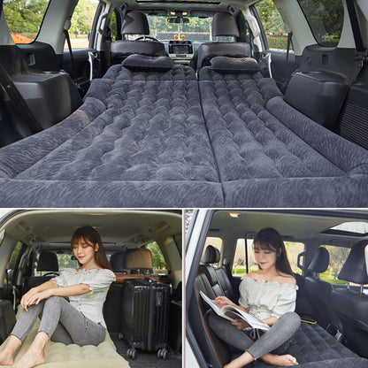 SOGA Black Inflatable Car Boot Mattress Portable Camping Air Bed Travel Sleeping Essentials • LUZ-CarMat013
