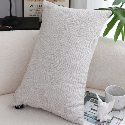 SOGA 2X 35cm Throw Pillow Off White Lumbar Embroidered Decorative Cover Stitch for Home Decor • LUZ-FrenchCushion316X2