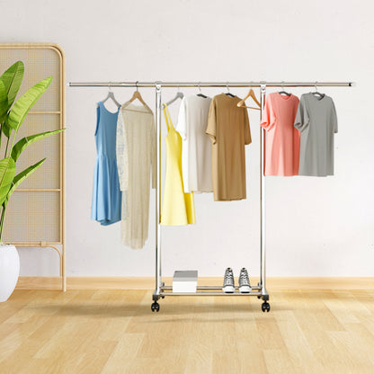 SOGA 2X 180cm Stainless Steel Floor-Standing Clothes Rack - Durable and Space-Saving Laundry Organizer • LUZ-BSXG2525X2