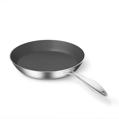 SOGA 3X Stainless Steel Fry Pan Frying Pan Induction FryPan Non Stick Interior Skillet • LUZ-Fry707273