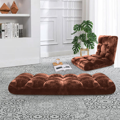 SOGA Floor Recliner Folding Lounge Sofa Futon Couch Folding Chair Cushion Coffee • LUZ-LoungeChairCoffee