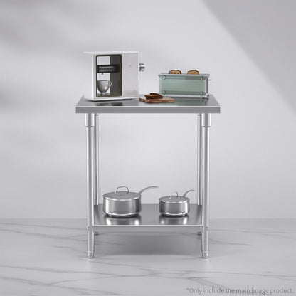 SOGA 80*70*85cm Commercial Catering Kitchen Stainless Steel Prep Work Bench • LUZ-WorkBenchSS200780CM