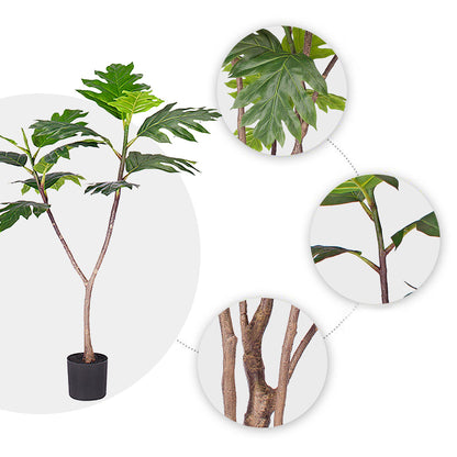 SOGA 90cm Artificial Natural Green Split-Leaf Philodendron Tree Fake Tropical Indoor Plant Home Office Decor • LUZ-APlantMBS90121