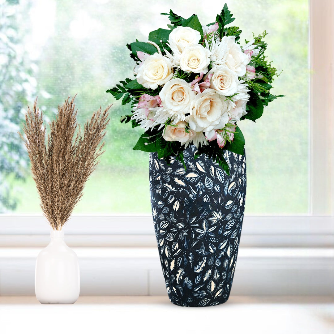 SOGA 35x17cm Blue Large Ceramic Flower Vase Elegant Living Room Home Decor • LUZ-Vase803