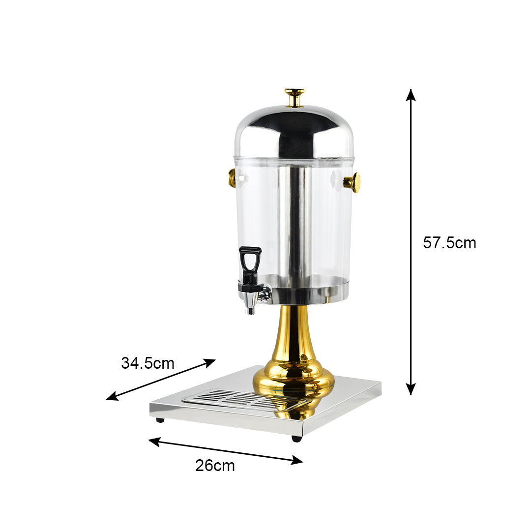 SOGA Single 8L Stainless Steel Dispenser Beverage Juicer Transparent Commercial Drink Container Jug • LUZ-VICDispenser5707