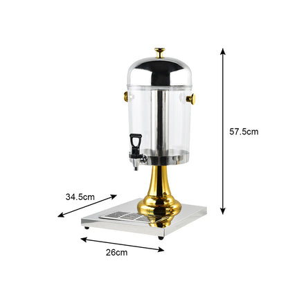 SOGA Single 8L Stainless Steel Dispenser Beverage Juicer Transparent Commercial Drink Container Jug • LUZ-VICDispenser5707