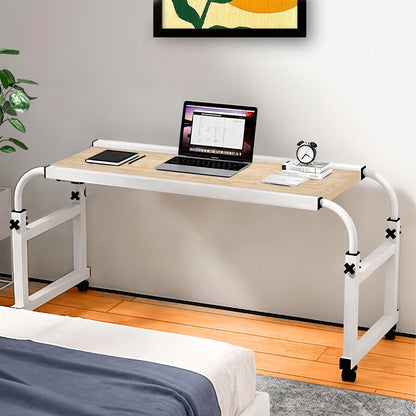 SOGA 2X 120x45cm Wood Cross Bed Movable Desk Table w/ Adjustble Length & Height LUZ-SideTab28X2