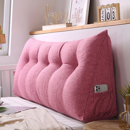 SOGA 180cm Pink Triangular Wedge Bed Pillow Headboard Backrest Bedside Tatami Cushion Home Decor • LUZ-PillowFab180Red