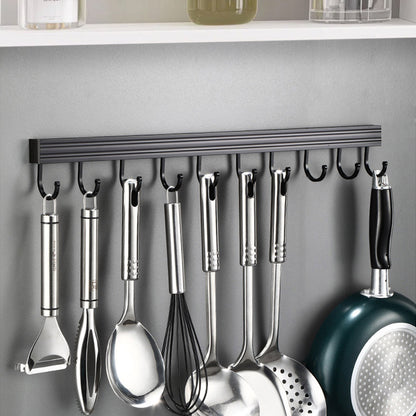 SOGA 41cm Wall Mounted Kitchen Utensil Storage Rack Space-Saving Spatula Organiser with Durable Hooks • LUZ-TAN1026