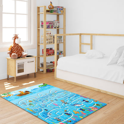 SOGA 120cm Kids Rug Street Map Play Mat, Educational Baby Theme Park Area Rugs • LUZ-KidCarpet604