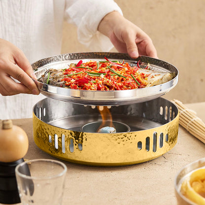 SOGA 28cm Dry Pot with Hammered Texture Natural Gold Color Kitchen Essential • LUZ-VICSoupPot36