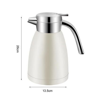 SOGA 1.8L Stainless Steel Insulated Vacuum Flask Water Bottle White • LUZ-WaterJug18WHT