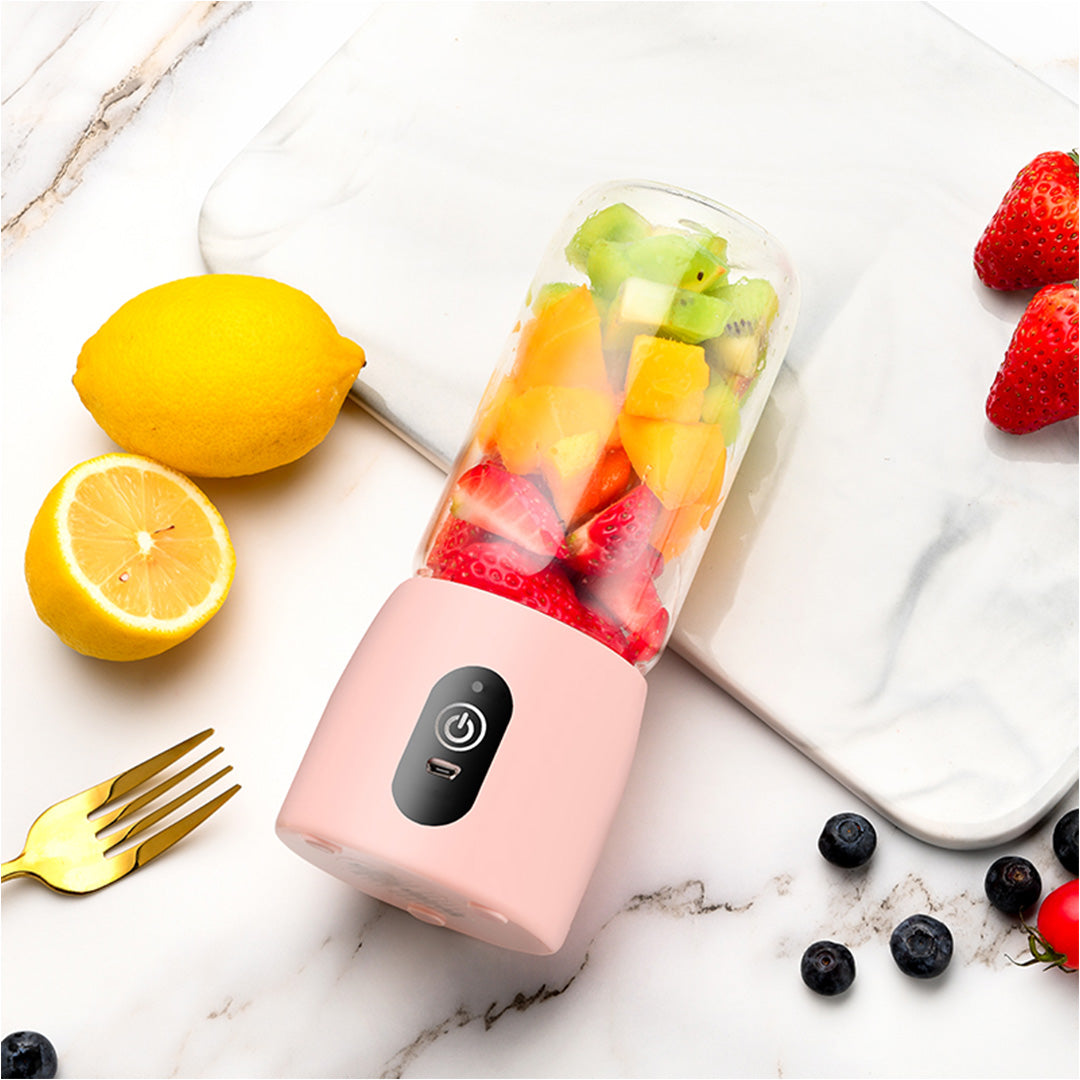 SOGA 2X Portable Mini USB Rechargeable Handheld Juice Extractor Fruit Mixer Juicer Pink • LUZ-JuicerMN2PinkX2
