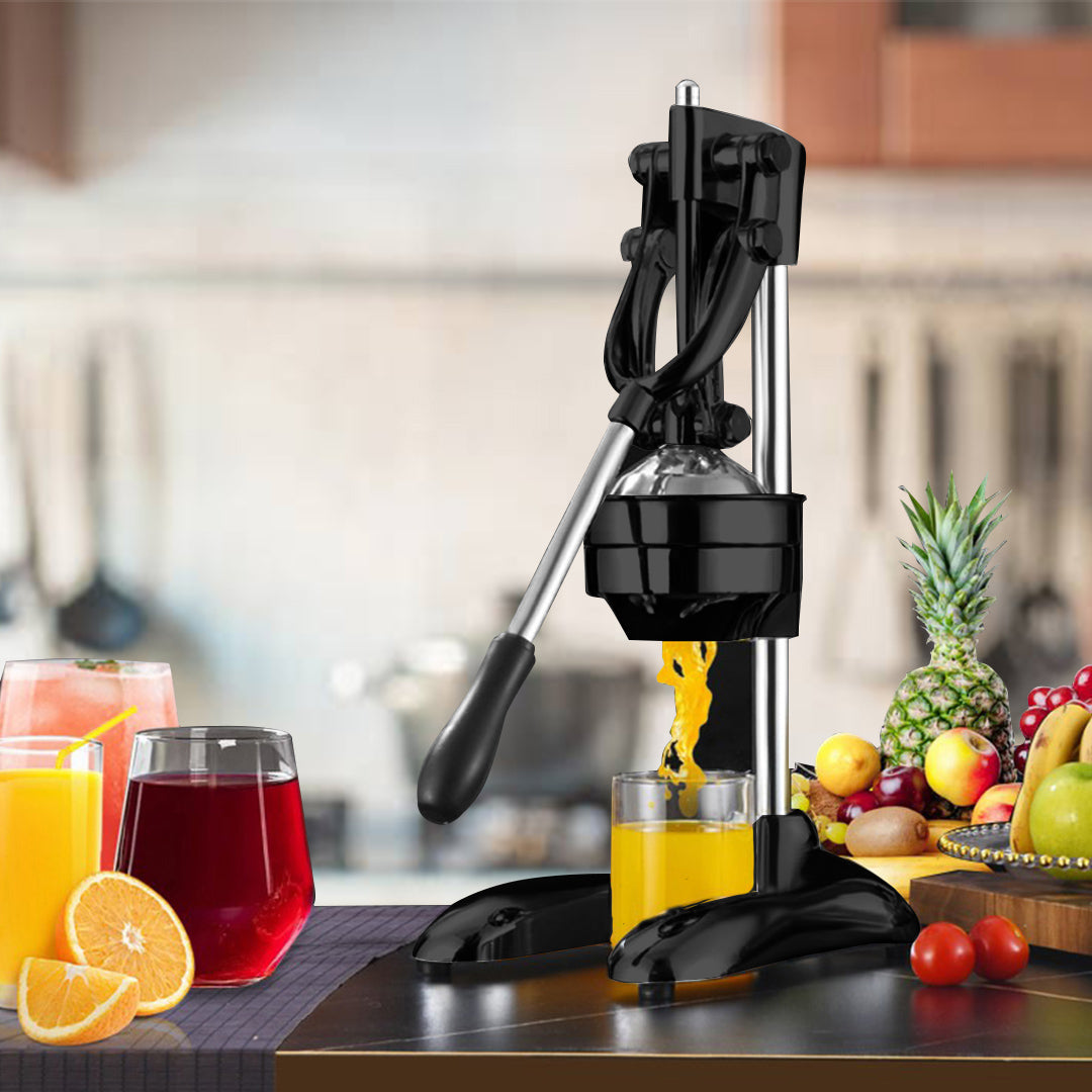 SOGA Stainless Steel Manual Juicer Hand Press Juice Extractor Squeezer Lemon Orange Citrus Black • LUZ-JuicerStainlessSteel120