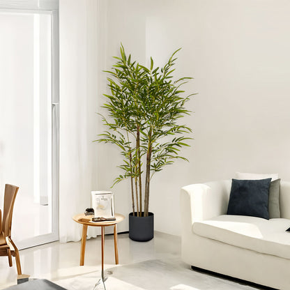SOGA 2X 150cm Lucky Bamboo Tree Bambusa Vulgaris Artificial Plant w/ 7 Branches Home Accent Decor • LUZ-APlantFHZ150X2