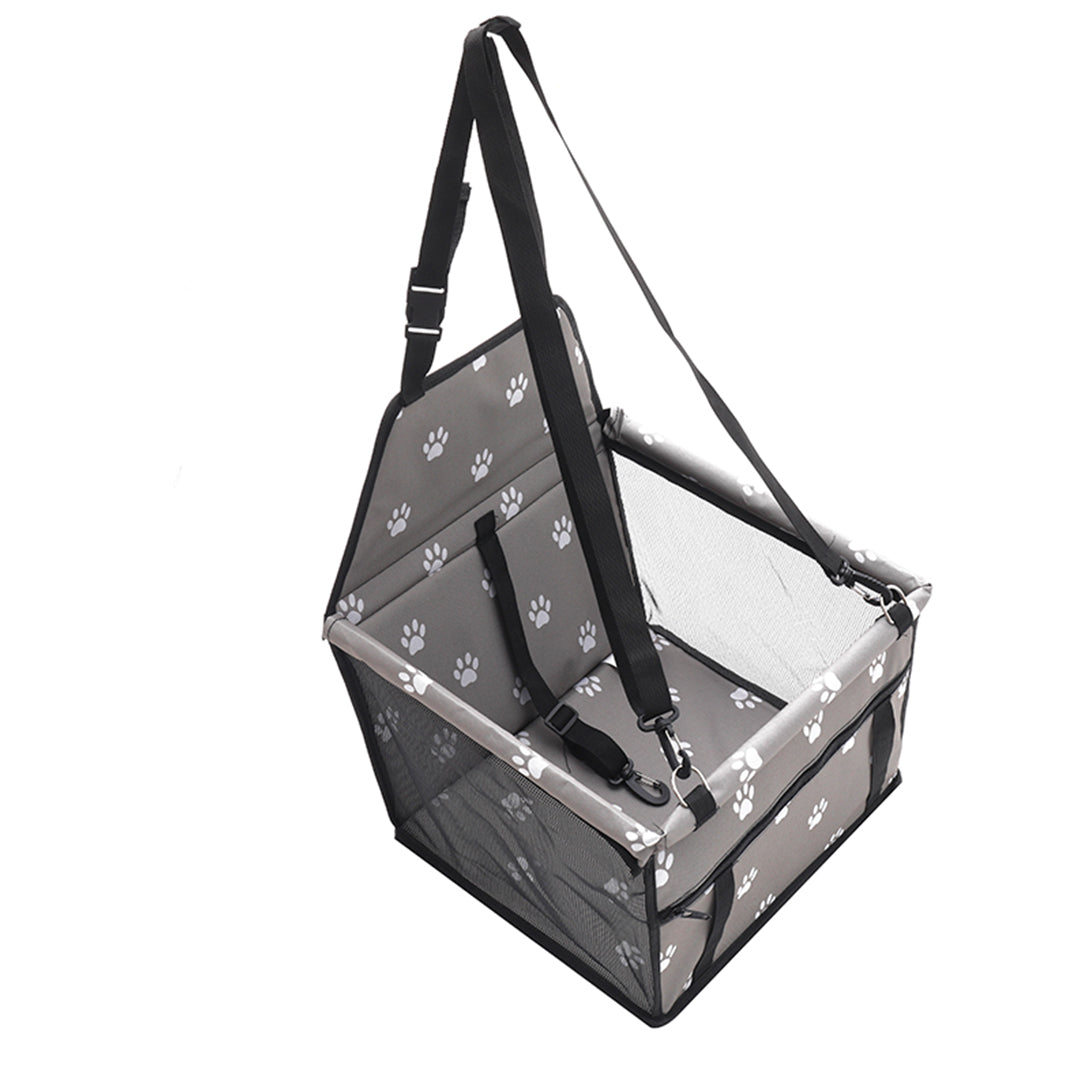 SOGA Waterproof Pet Booster Car Seat Breathable Mesh Safety Travel Portable Dog Carrier Bag Grey • LUZ-CarPetBag013GREY