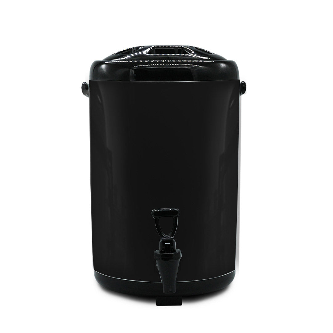 SOGA 8L Stainless Steel Insulated Milk Tea Barrel Hot and Cold Beverage Dispenser Container with Faucet Black • LUZ-VICDispenser8LBLK