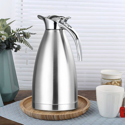 SOGA 2.0L Silver Color 3-Layer Inner Stainless Steel, Vacuum Insulated and Outer Stainless Steel Thermal Flask • LUZ-BottleWKE22