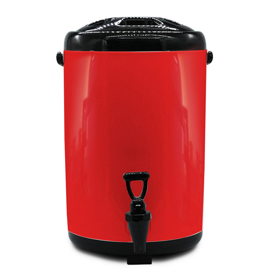 SOGA 2X 8L Stainless Steel Insulated Milk Tea Barrel Hot and Cold Beverage Dispenser Container with Faucet Red • LUZ-VICDispenser8LREDX2