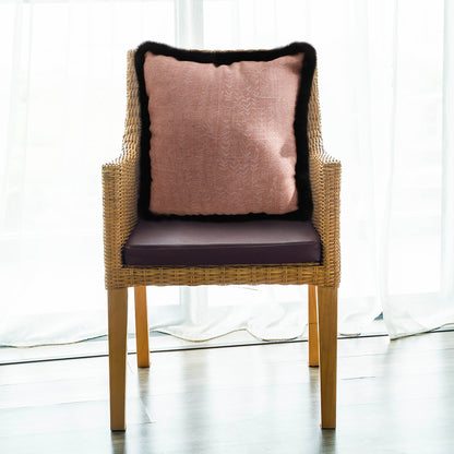 SOGA 50cm Mid-century Style Raised Embroidery Texture Edged Square Throw Pillow • LUZ-FrenchCushion210