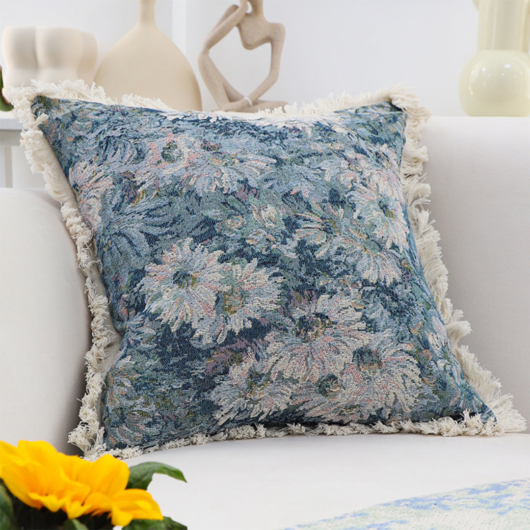 SOGA 50cm Oil Painting Shabby Chic Style Handmade Full Floral Needlepoint Throw Pillow • LUZ-FrenchCushion208