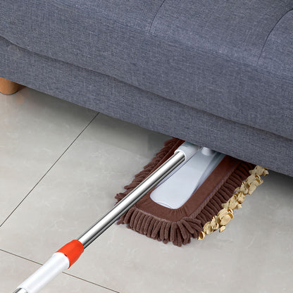 SOGA 80x12 Coffee Microfiber Flat Mop Floor Cleaning Pads Rotating Dust Remover • LUZ-MopCof80